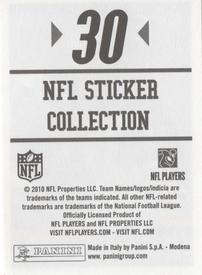 2010 Panini NFL Sticker Collection #30 Leodis McKelvin Back