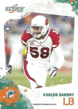 2010 Score - Glossy #5 Karlos Dansby Front