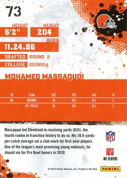 2010 Score - Glossy #73 Mohamed Massaquoi Back