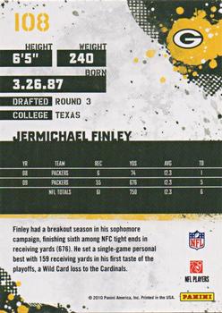 2010 Score - Glossy #108 Jermichael Finley Back