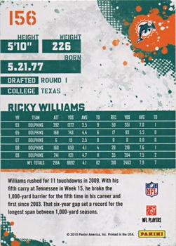 2010 Score - Glossy #156 Ricky Williams Back
