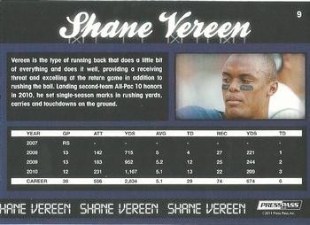2011 Press Pass #9 Shane Vereen Back