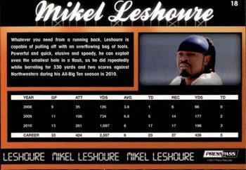 2011 Press Pass #18 Mikel Leshoure Back