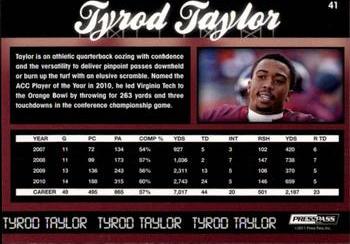 2011 Press Pass #41 Tyrod Taylor Back