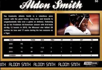 2011 Press Pass #50 Aldon Smith Back