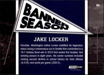 2011 Press Pass #86 Jake Locker Back