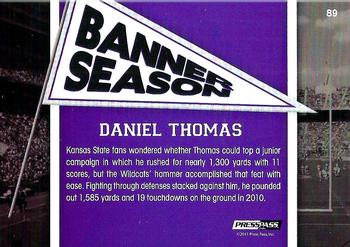 2011 Press Pass #89 Daniel Thomas Back