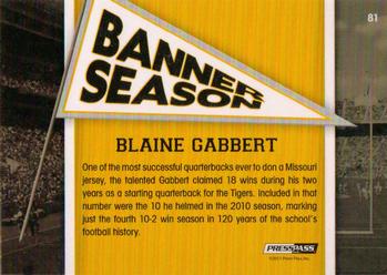 2011 Press Pass #81 Blaine Gabbert Back