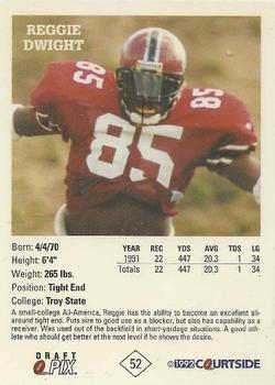 1992 Courtside Draft Pix - Bronze #52 Reggie Dwight Back