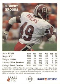 1992 Courtside Draft Pix - Bronze #123 Robert Brooks Back