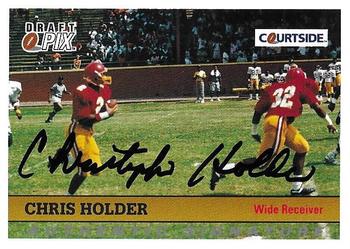 1992 Courtside Draft Pix - Authentic Signatures #16 Chris Holder Front