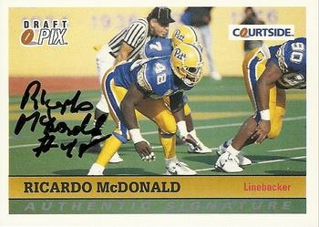 1992 Courtside Draft Pix - Authentic Signatures #22 Ricardo McDonald Front