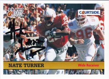 1992 Courtside Draft Pix - Authentic Signatures #23 Nate Turner Front