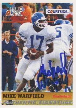 1992 Courtside Draft Pix - Authentic Signatures #27 Michael Warfield Front