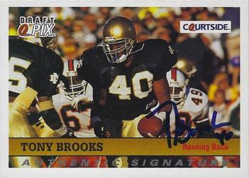 1992 Courtside Draft Pix - Authentic Signatures #55 Tony Brooks Front