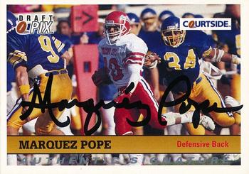 1992 Courtside Draft Pix - Authentic Signatures #111 Marquez Pope Front