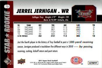 2011 Upper Deck #73 Jerrel Jernigan Back