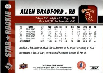 2011 Upper Deck #167 Allen Bradford Back