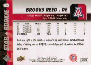 2011 Upper Deck #114 Brooks Reed Back
