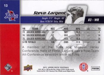 2011 Upper Deck #13 Steve Largent Back