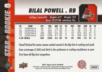 2011 Upper Deck #142 Bilal Powell Back