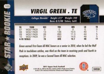 2011 Upper Deck #169 Virgil Green Back