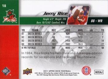2011 Upper Deck #18 Jerry Rice Back