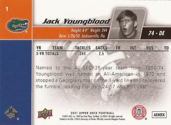 2011 Upper Deck #1 Jack Youngblood Back