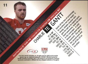 2011 SAGE #11 Charlie Gantt Back