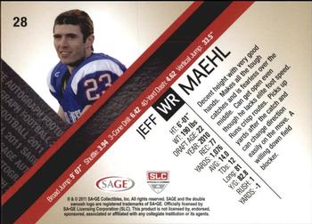 2011 SAGE #28 Jeff Maehl Back