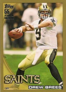 2010 Topps - Gold #100 Drew Brees Front