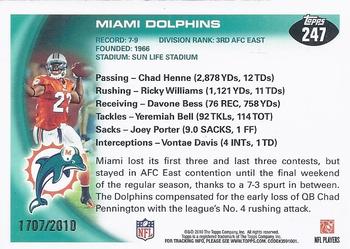 2010 Topps - Gold #247 Miami Dolphins Back