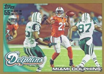2010 Topps - Gold #247 Miami Dolphins Front