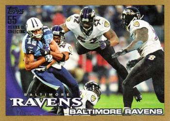 2010 Topps - Gold #267 Baltimore Ravens Front
