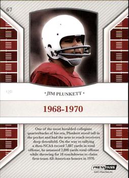 2011 Press Pass Legends #67 Jim Plunkett Back