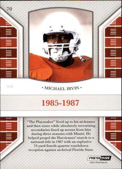 2011 Press Pass Legends #70 Michael Irvin Back