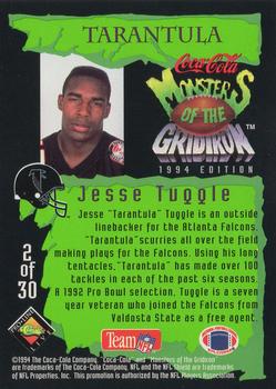 1994 Coca-Cola Monsters of the Gridiron #2 Jessie Tuggle Back