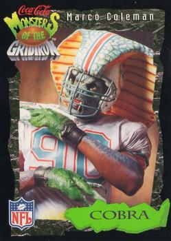 1994 Coca-Cola Monsters of the Gridiron #18 Marco Coleman Front