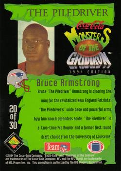 1994 Coca-Cola Monsters of the Gridiron #20 Bruce Armstrong Back