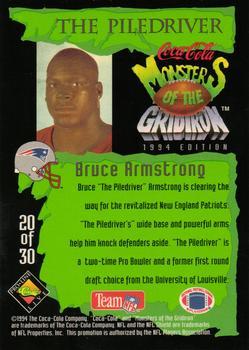 1994 Coca-Cola Monsters of the Gridiron - Gold #20 Bruce Armstrong Back