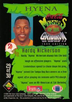 1994 Coca-Cola Monsters of the Gridiron - Gold #29 Hardy Nickerson Back