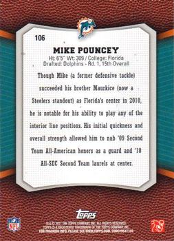 2011 Topps Rising Rookies #106 Mike Pouncey Back