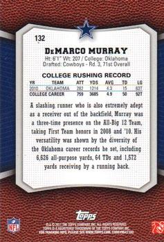 2011 Topps Rising Rookies #132 DeMarco Murray Back
