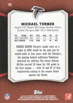 2011 Topps Rising Rookies #79 Michael Turner Back