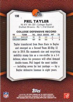 2011 Topps Rising Rookies #198 Phil Taylor Back