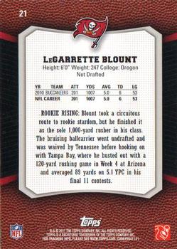 2011 Topps Rising Rookies #21 LeGarrette Blount Back