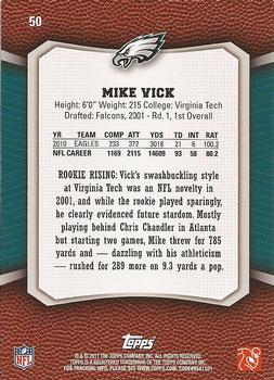 2011 Topps Rising Rookies #50 Michael Vick Back