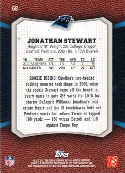 2011 Topps Rising Rookies #68 Jonathan Stewart Back