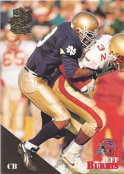 1994 Classic NFL Draft - Gold #50 Jeff Burris Front
