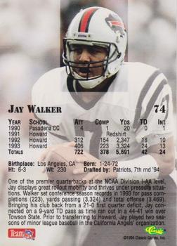1994 Classic NFL Draft - Gold #74 Jay Walker Back
